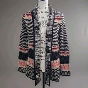 Pink Republic Black & Pink Southwestern‎ Style Cover Up Size M